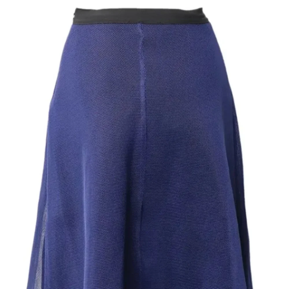 Sandro Blue Mesh Midi Skirt S/1 $300